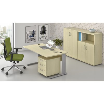 NABYTEK-DESIGNOVY.CZ - ZEP 1.6 12 Sestava kancelářského nábytku Komfort 1.6 javor – Zboží Dáma