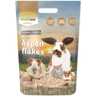 Nature Land Aspen flakes Stelivo 9 l – Zboží Mobilmania