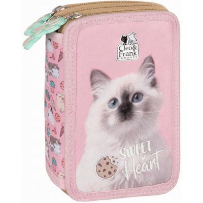 Derform třípatrový plně vybavený Cleo a Frank kočka – Zboží Mobilmania