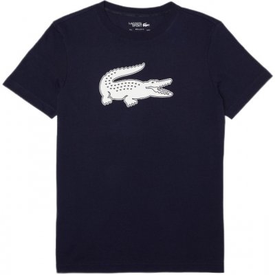 Lacoste SPORT 3D Print Crocodile Breathable Jersey T-shirt - navy blue white – Zboží Mobilmania