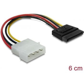 Delock 60112 Redukce napájení MOLEX 4-pin na SATA 15-pin přímý, 6 cm