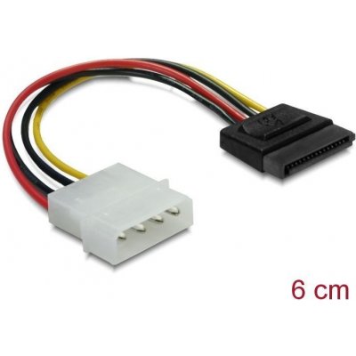 Delock 60112 Redukce napájení MOLEX 4-pin na SATA 15-pin přímý, 6 cm – Zbozi.Blesk.cz