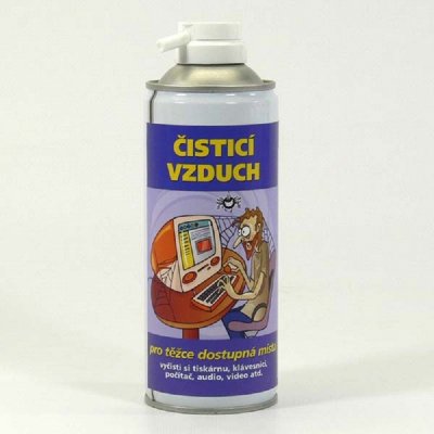 Čistík Čisticí hořlavý stlačený vzduch na těžce přístupná místa 400 ml – Zboží Dáma