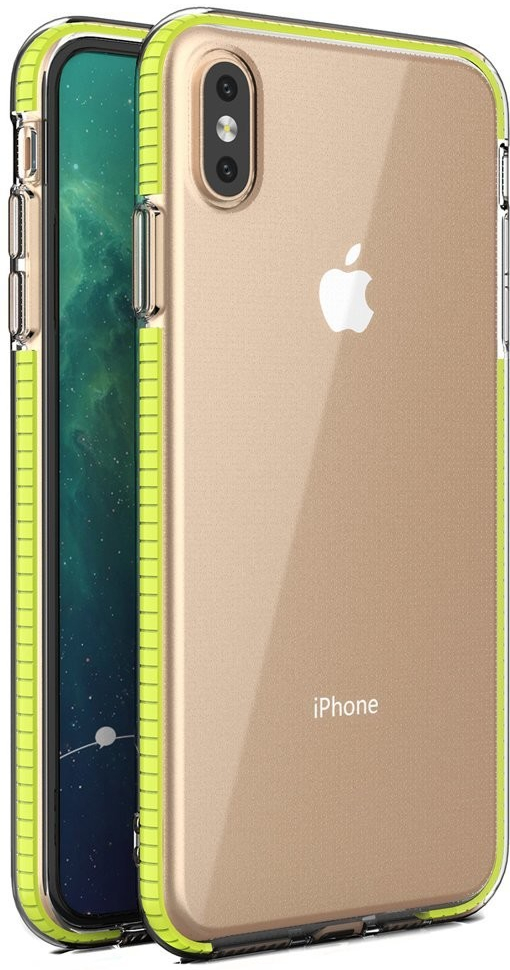 Pouzdro IZMAEL Spring clear TPU Apple iPhone XS žluté