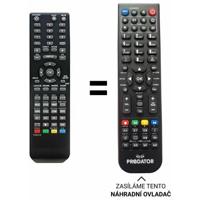 Dálkový ovladač Predátor TECHNOSTAR TF-L16B, TF-L19B, TF-L22B, TF-L26B, TF-L32B DVB-T – Zboží Živě