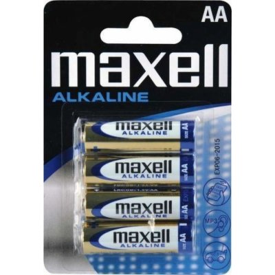 TOSHIBA Baterie AA Maxell Alkaline 4ks 1,5V alkalická LR6