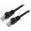 síťový kabel Lanberg PCU6-10CU-0500-BK Patch, U/UTP, 6, lanko, Cu, LSZH, 5m, černý