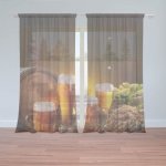 Sablio Záclony Sklenice s pivem: 2ks 150x250cm – Hledejceny.cz
