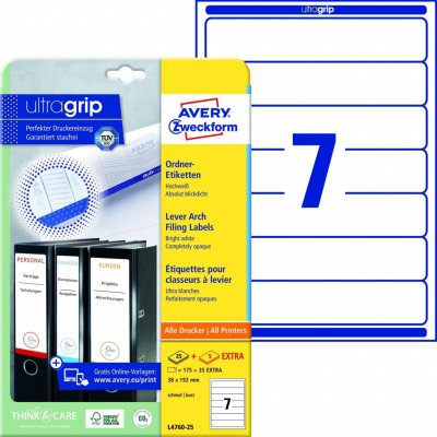 Avery Zweckform 25 listů, A4, bílé L4760-25 – Zboží Dáma