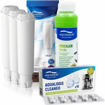 Aqualogis AL-TES46 3ks tekutina Verde 250ml, Cleaneo 10 tablet