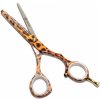 Kadeřnické nůžky PRO FEEL JAPAN LEOPARD C09-528 EFIL30 profesionální efilační nůžky na vlasy 5,5'
