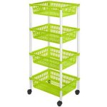 Heidrun REGÁL KOŠOVÝ NA KOLEČKÁCH,4 PATRA,40X30X89CM,PLAST – Hledejceny.cz