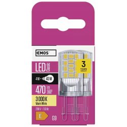 Emos lED žárovka Classic JC 4W G9 teplá bílá