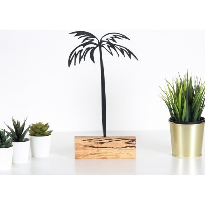 Hanah Home Kovová dekorace Palm 35 cm černá – Zbozi.Blesk.cz