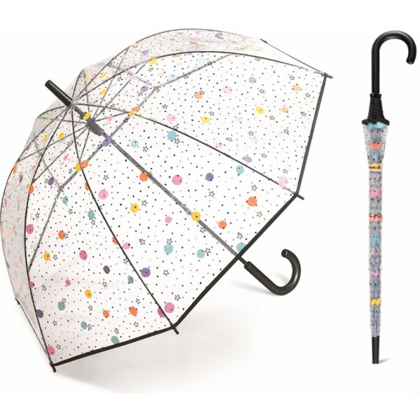 Happy Rain Transparent Dots & Stars deštník průhledný s barevnými puntíky  od 459 Kč - Heureka.cz