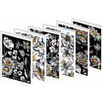 Elisa Designový sešit A4 40ls linka Květiny mix – Zboží Dáma