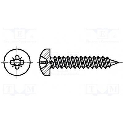 BOSSARD 5000866 -AS Vrut; 4,2x13; Hlava: válcová; Phillips; PH2; kalená ocel; DIN 7981C – Hledejceny.cz