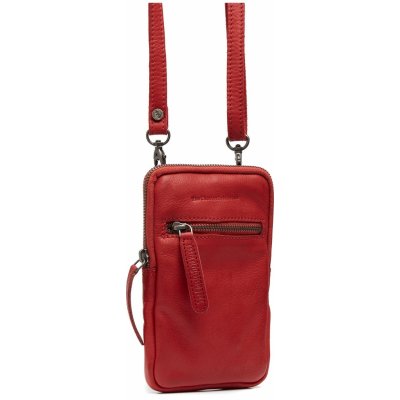 Pouzdro The Chesterfield Brand kožená kabelka na mobil přes rameno na opasek Salta C48.127304 červené – Zboží Mobilmania