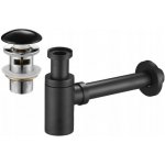 MEXEN/S Umyvadlový sifon s výpustí click-clack s přepadem a keramickou zátkou, ČERNÝ 7992050-75 – Sleviste.cz