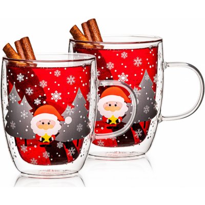 4Home Termo sklenice Mug Santa Hot&Cool 2 x 270 ml – Zboží Mobilmania