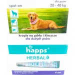 HAPPS Herbal kapky proti blechám a klíšťatům pro velké psy 20-40 kg – Hledejceny.cz