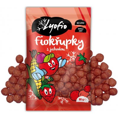 Lyofio Kukuřičné křupky jahoda 80 g – Zboží Dáma