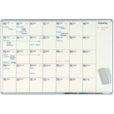 Extera Bílá magnetická plánovací tabule ekoTAB 100 x 70 cm měsíc 63583 – Zboží Živě