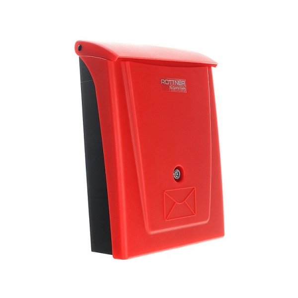 Poštovní schránka Rottner plastová schránka POSTA černá/červená