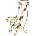 HowHomely Stojan na květiny 70x50 cm zlatá DD0569 – Zboží Dáma