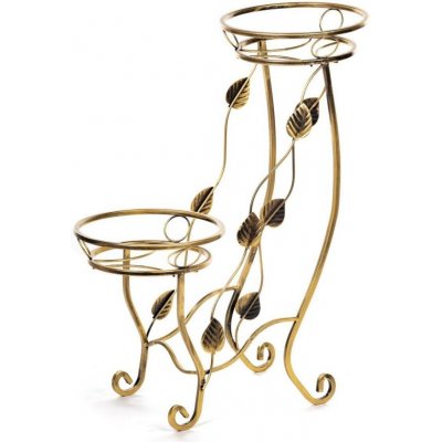 HowHomely Stojan na květiny 70x50 cm zlatá DD0569 – Zboží Dáma