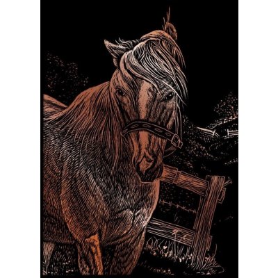 Royal & Langnickel Měděný škrabací obrázek Kůň – Zboží Mobilmania