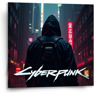 Sablio Obraz Cyberpunk 2077 Pohled do města - 50x50 cm – Hledejceny.cz