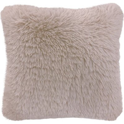 Mars & More Světle béžový čtvercový chlupatý polštář 45x45x15 – Zboží Dáma