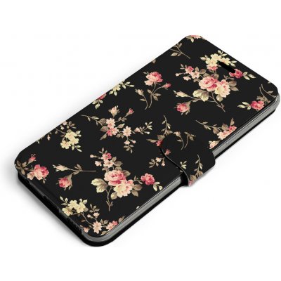 Pouzdro Mobiwear Flip Samsung Galaxy A33 5G - VD02S Květy na černé – Zboží Mobilmania