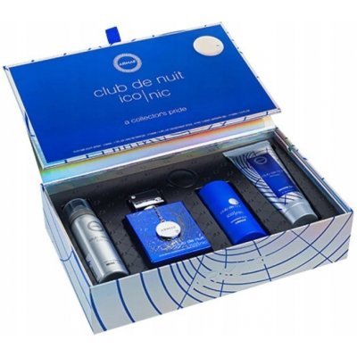 Armaf Club De Nuit Blue Iconic EDP 105 ml + deostick 75 g + deospray 50 ml + sprchový gel 100 ml – Zboží Dáma