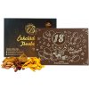 Čokoláda Čokoládovna Troubelice Čokoláda s reliéfem NAROZENINY + ČÍSLO se sušeným ovocem a mandlemi, hořká 75% 300 g