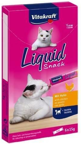 Vitakraft Cat Liquid Snack s kuřecím masem 6 x 15 g