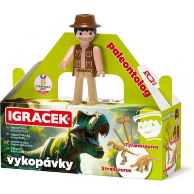 Igráček Paleontolog s vykopávkami dinosaurů Tyranosaura a Stegosaura Efko – Zboží Dáma