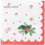 Ubrousky na dekupáž Vánoční cesmína – Zboží Dáma