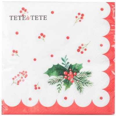 Ubrousky na dekupáž Vánoční cesmína – Zboží Dáma