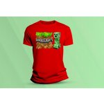 Sandratex dětské bavlněné tričko Minecraft 1., červená – Sleviste.cz