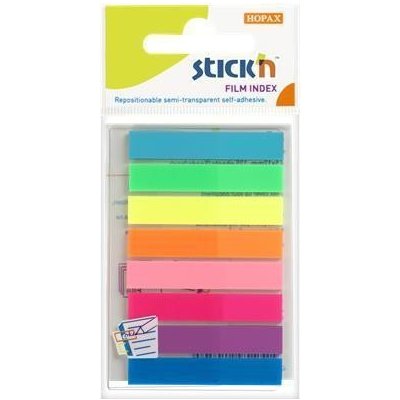 Stick’n by Hopax Samolepicí proužky Stick´n Clearnote proužky 45 x 8 mm, 8 ks – Hledejceny.cz