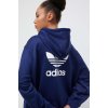 Dámská mikina adidas Originals dámská tmavomodrá s kapucí s potiskem IP0584