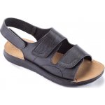 Pánské sandály z eko kůže na suchý zip černé – Hledejceny.cz