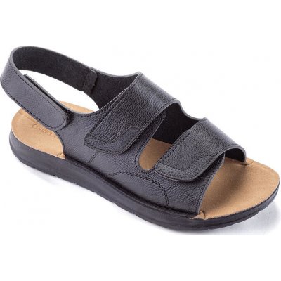 Pánské sandály z eko kůže na suchý zip černé – Hledejceny.cz