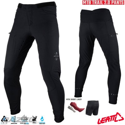 Leatt na kolo MTB 2.0 Trail Pant 2025 Black – Zboží Mobilmania