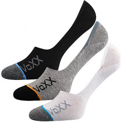 VoXX VORTY extra nízké bavlněné ponožky Bílá / Šedá – Zboží Mobilmania