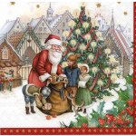 Ubrousek 33 x 33 cm SANTA A DĚTI – Zboží Dáma