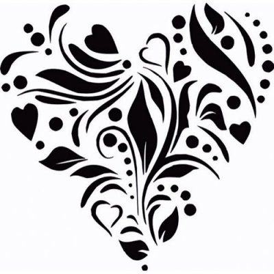 Kreativní svět Květinové srdce plastová šablona 14,5x14,5 cm – Sleviste.cz