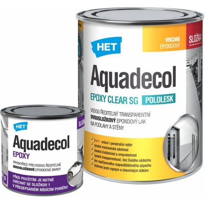 Het Aquadecol Epoxy clear transparentní 0,7 kg pololesklý epoxidový lak – Hledejceny.cz